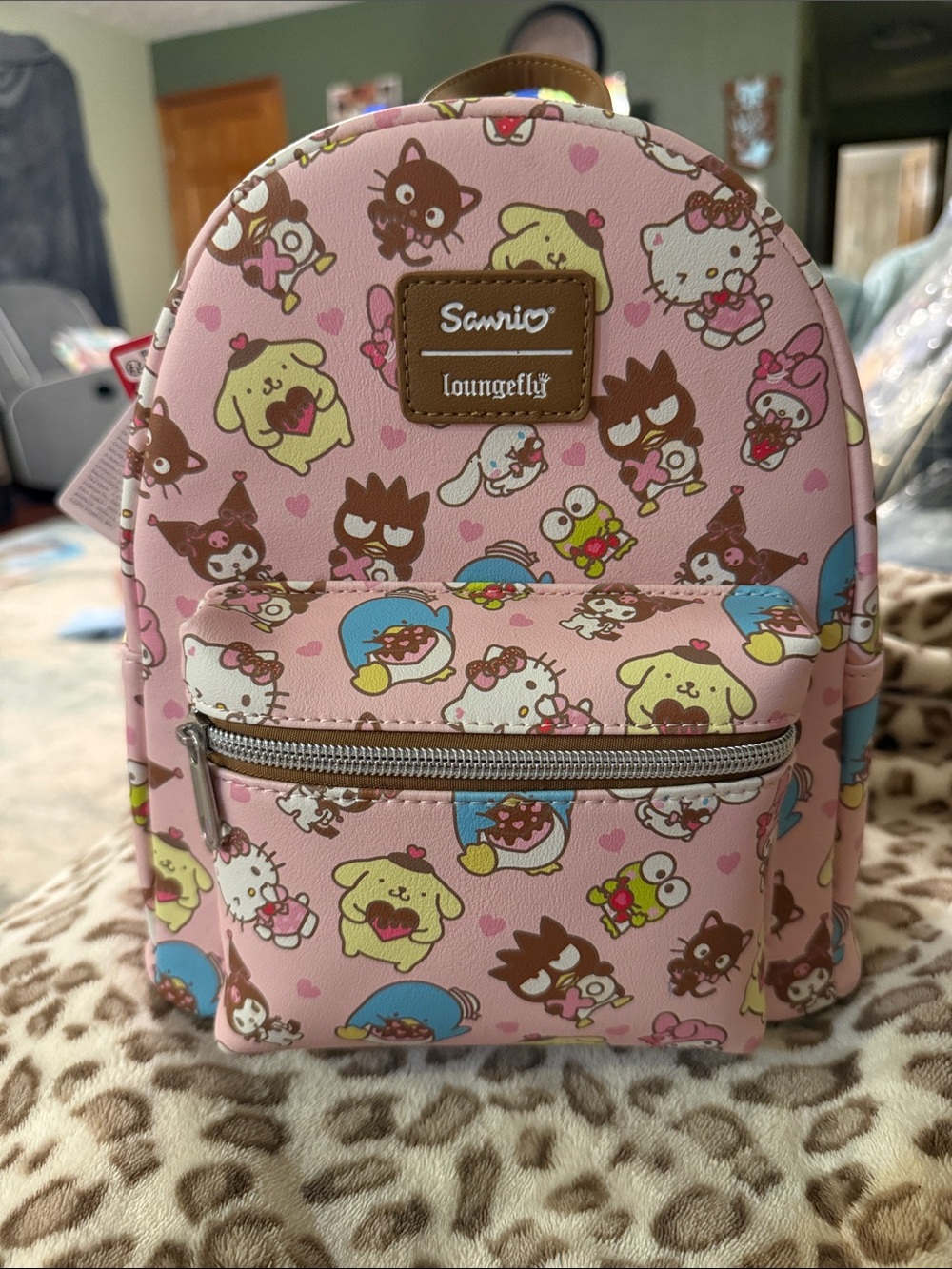 Sanrio Pink Character Print Mini Backpack